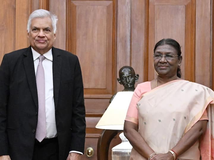 ప్రెసిడెంట్ ద్రౌపది ముర్ము శ్రీలంక ప్రెసిడెంట్ రణిల్ విక్రమసింఘే తో భేటీ శ్రీలంక ప్రెసిడెంట్ భారతదేశం సందర్శించండి ప్రధాని నరేంద్ర మోడీ